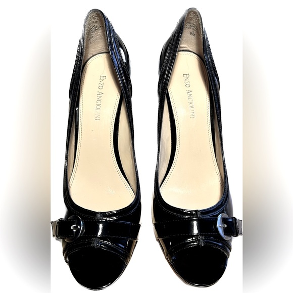 Gorgeous Enzo Angiolini Black Patent Leather Heels- Sz-9 - Picture 3 of 8